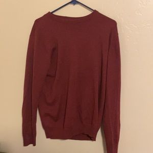 Dark red sweater